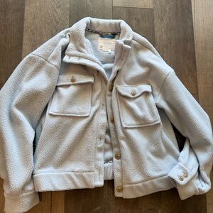 Light Blue Anthropologie Fleece Jacket